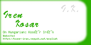 iren kosar business card